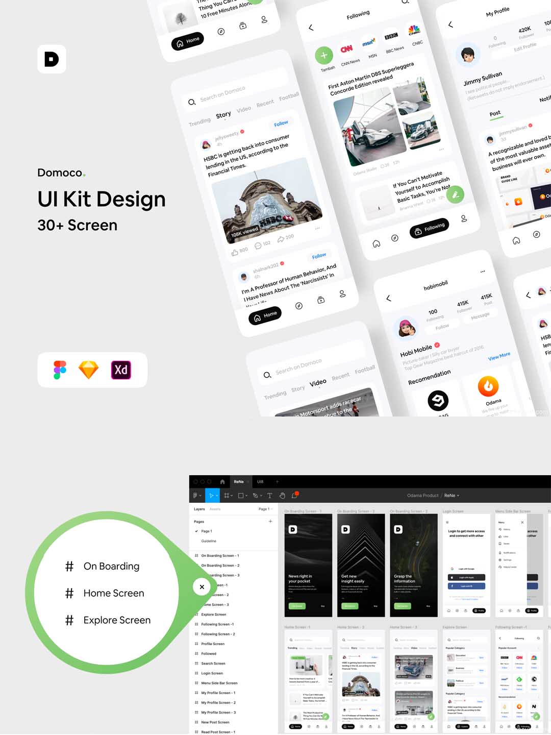 科技感灯具app素材sketch，xd，figma格式