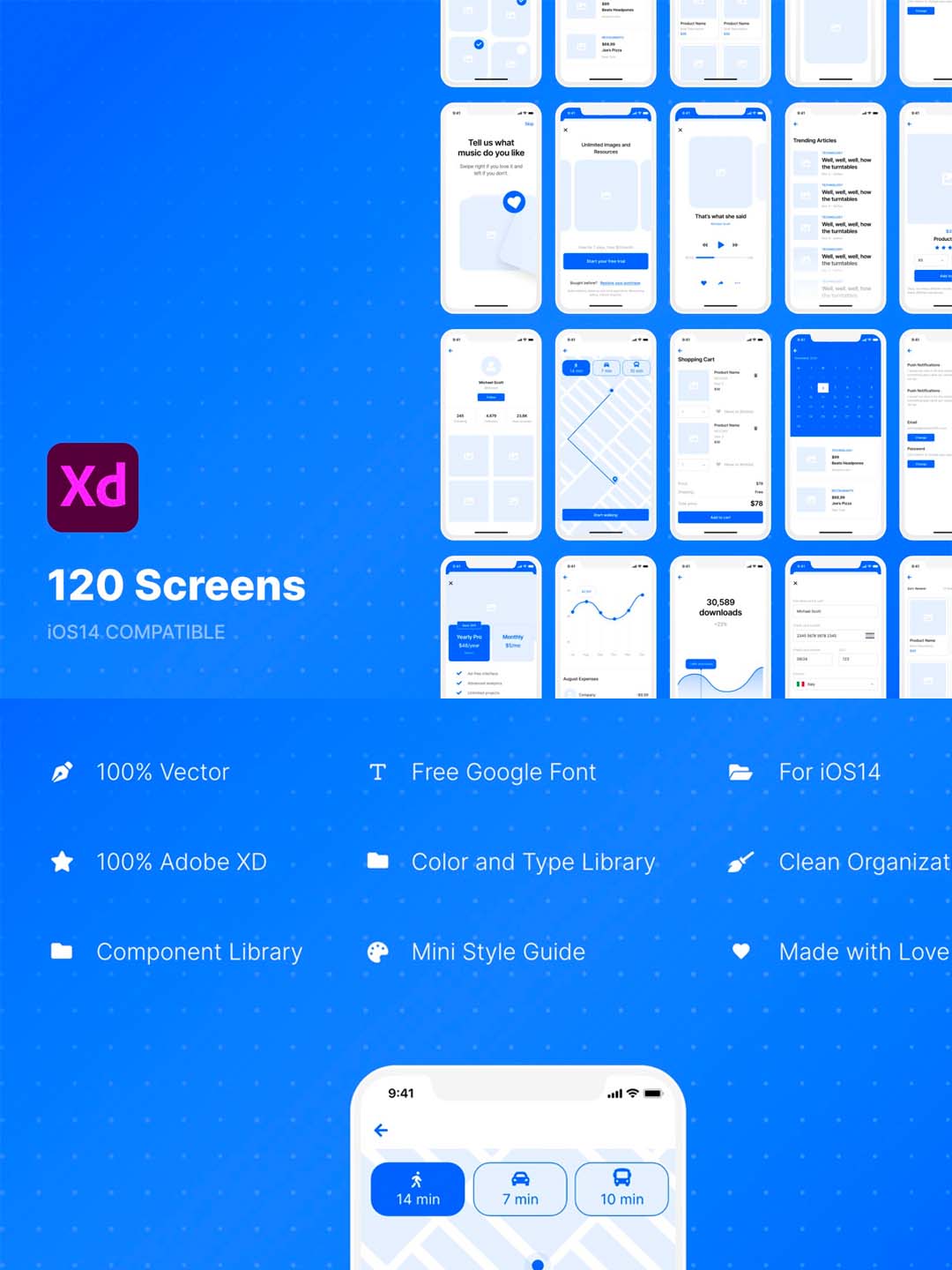 120个App UI线框图模板,UI原型图UI kit源文件,wrieframe UI源文件下载,原型图XD源文件下载