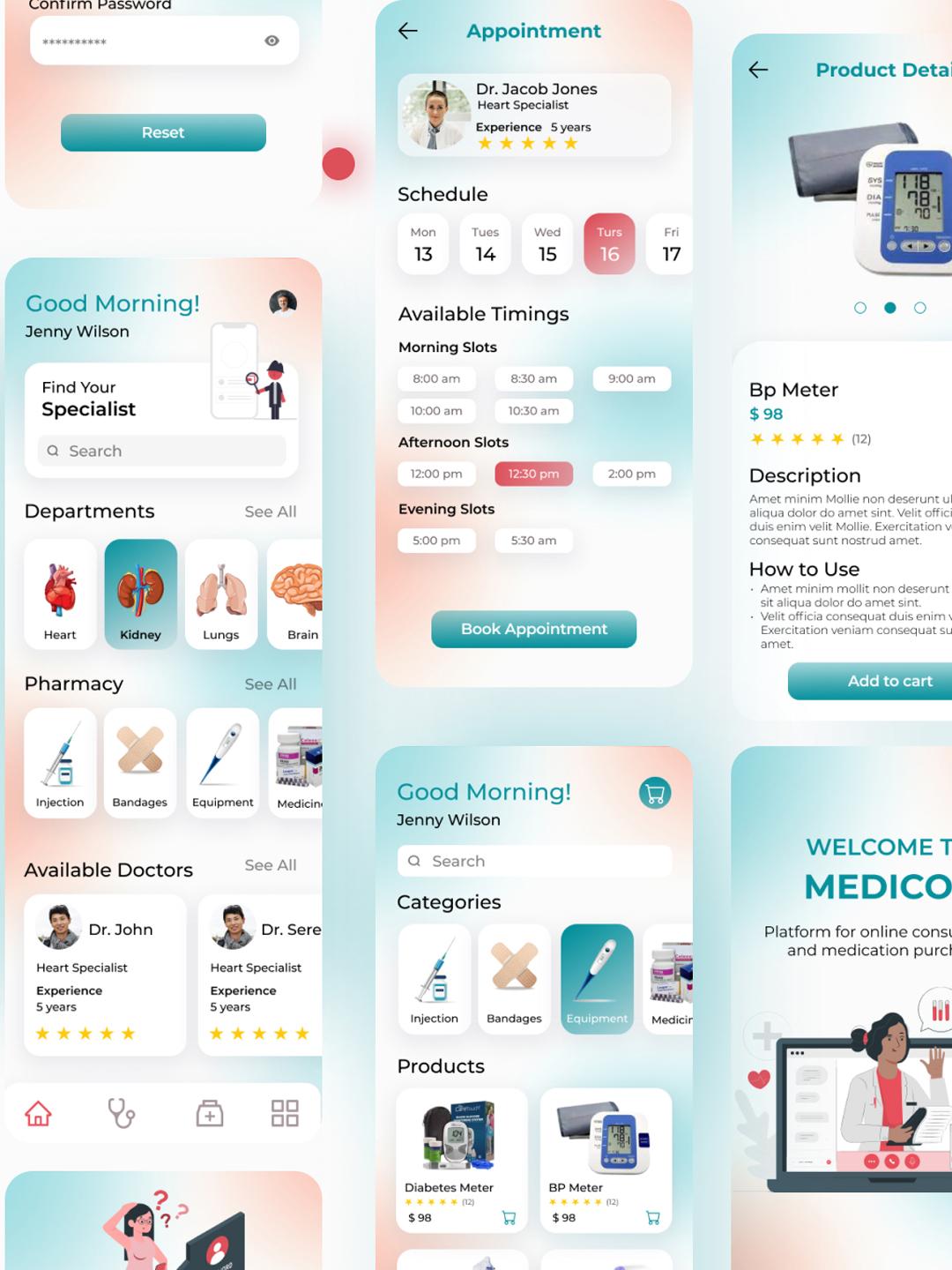 医疗APP界面设计 | UI设计源文件