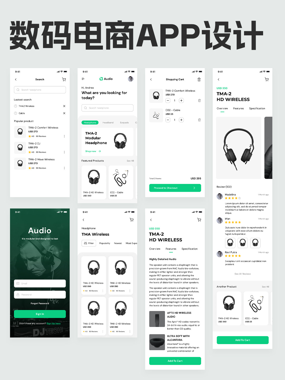 数码电商APP设计源文件 | UI界面Figma模板