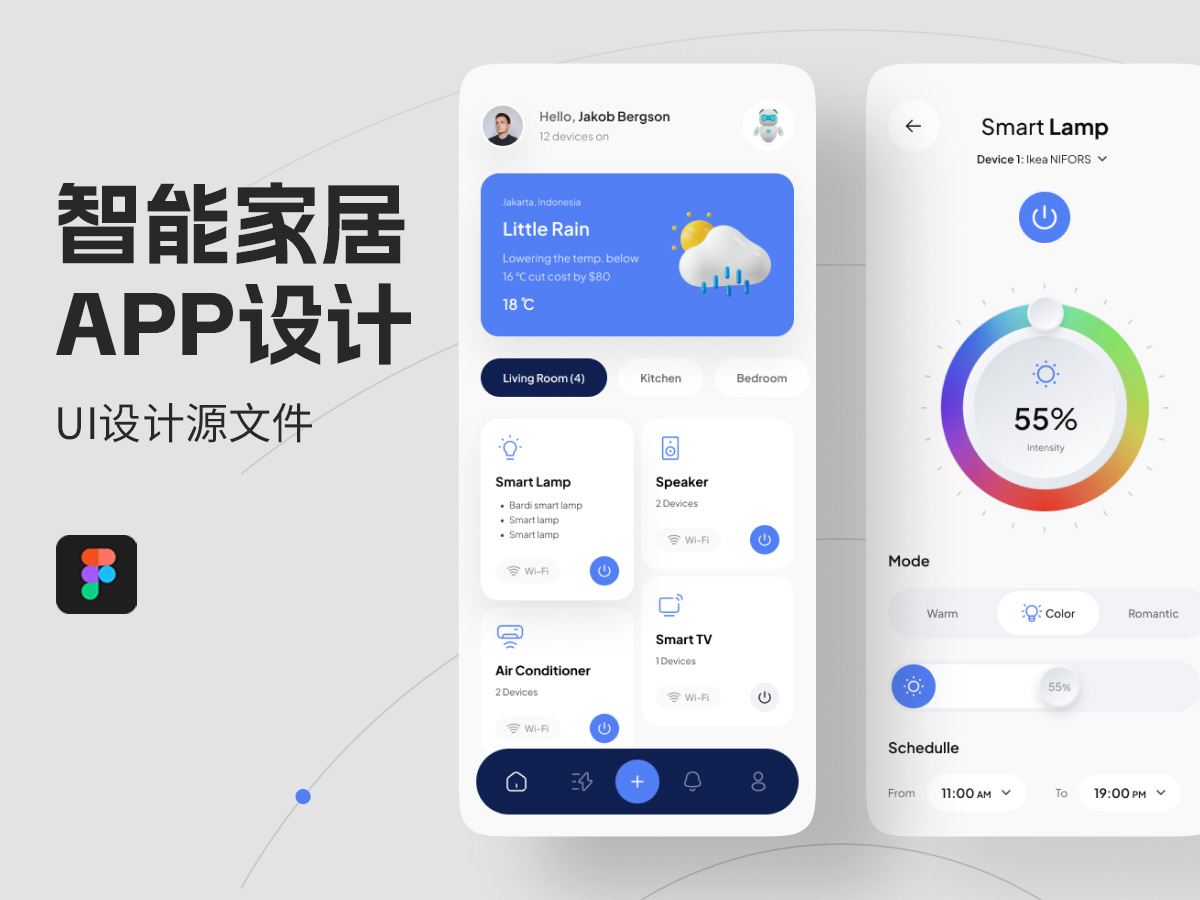智能家居APP设计 | UI界面设计Figma源文件