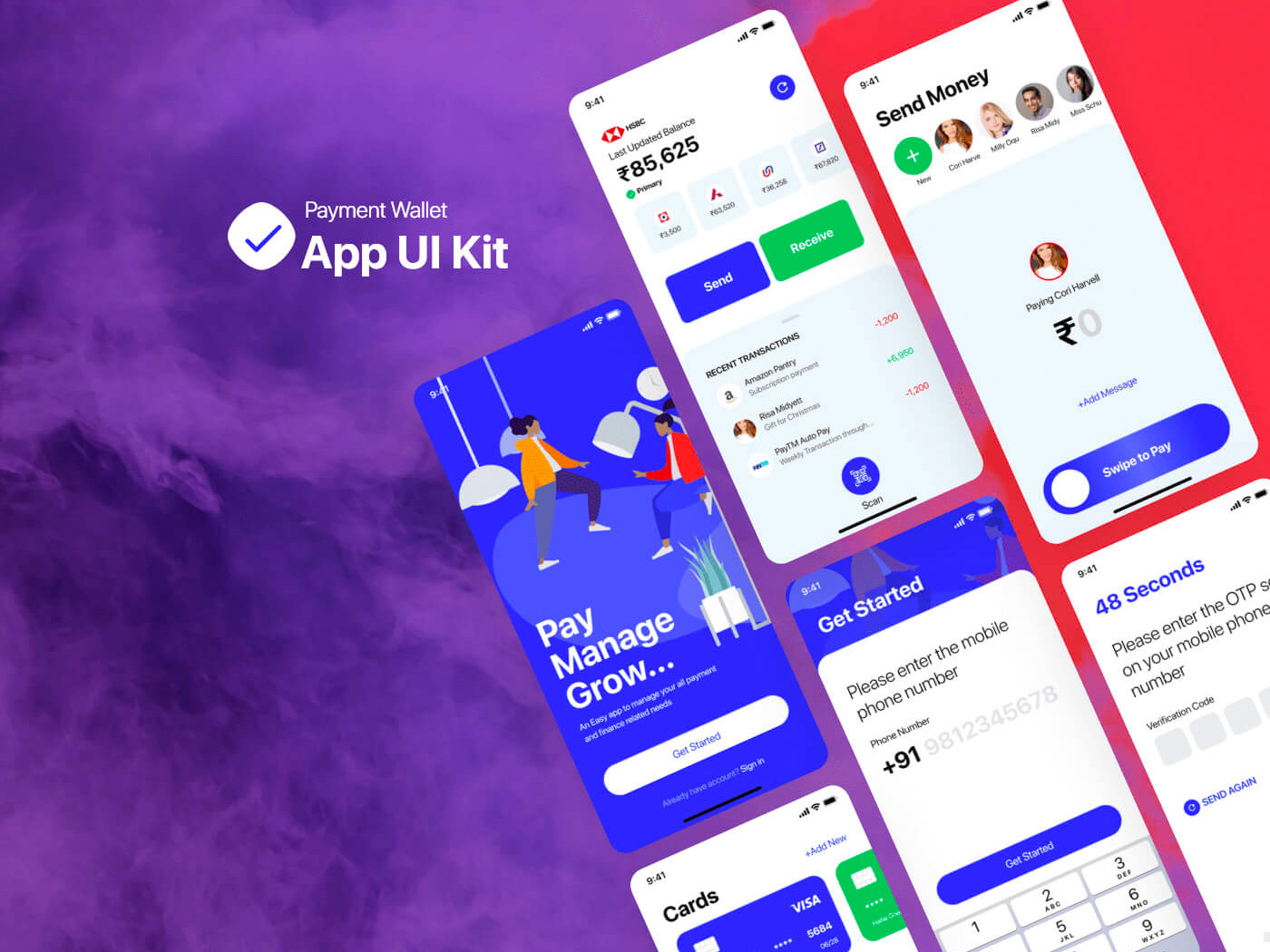 科技感灯具app素材sketch，xd，figma格式