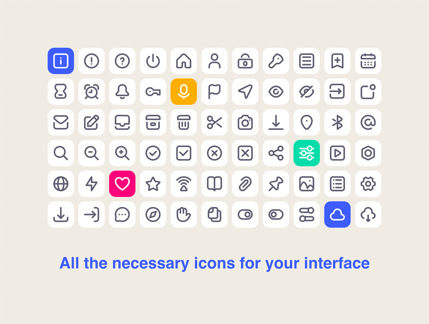 彩虹icon包含 220 个图标figma，xd，ai格式